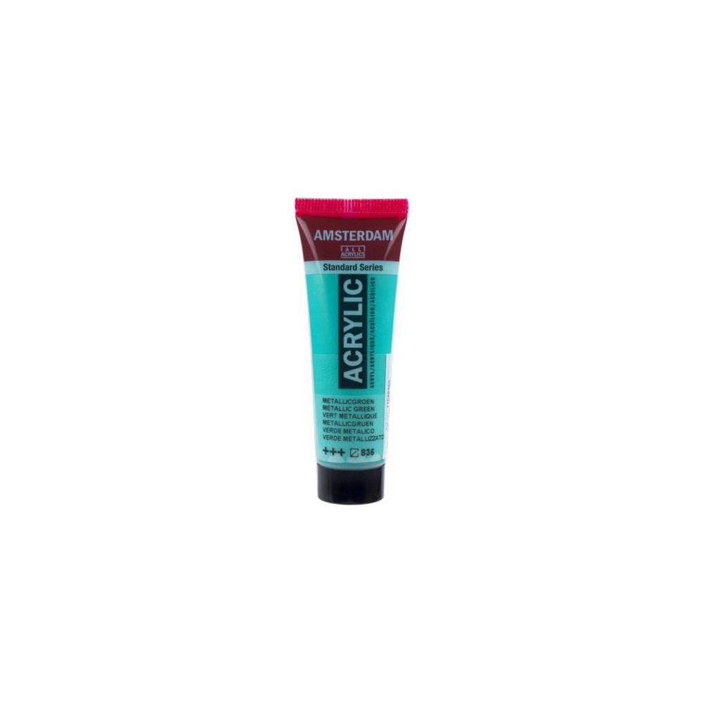 Amsterdam, Acrylic, Art & School, Paint, 20ml, 974510, Metallic Green
